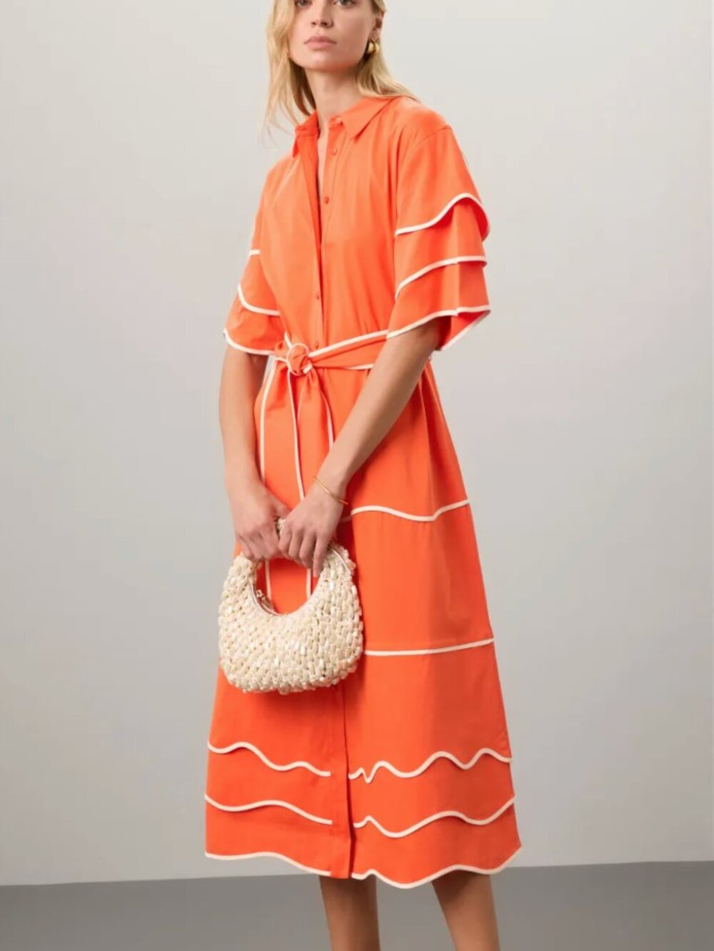 Alexis Rhodes Orange Dress size large